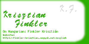 krisztian finkler business card